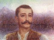 Lucien Levy-Dhurmer Portrait of Pierre Loti oil painting